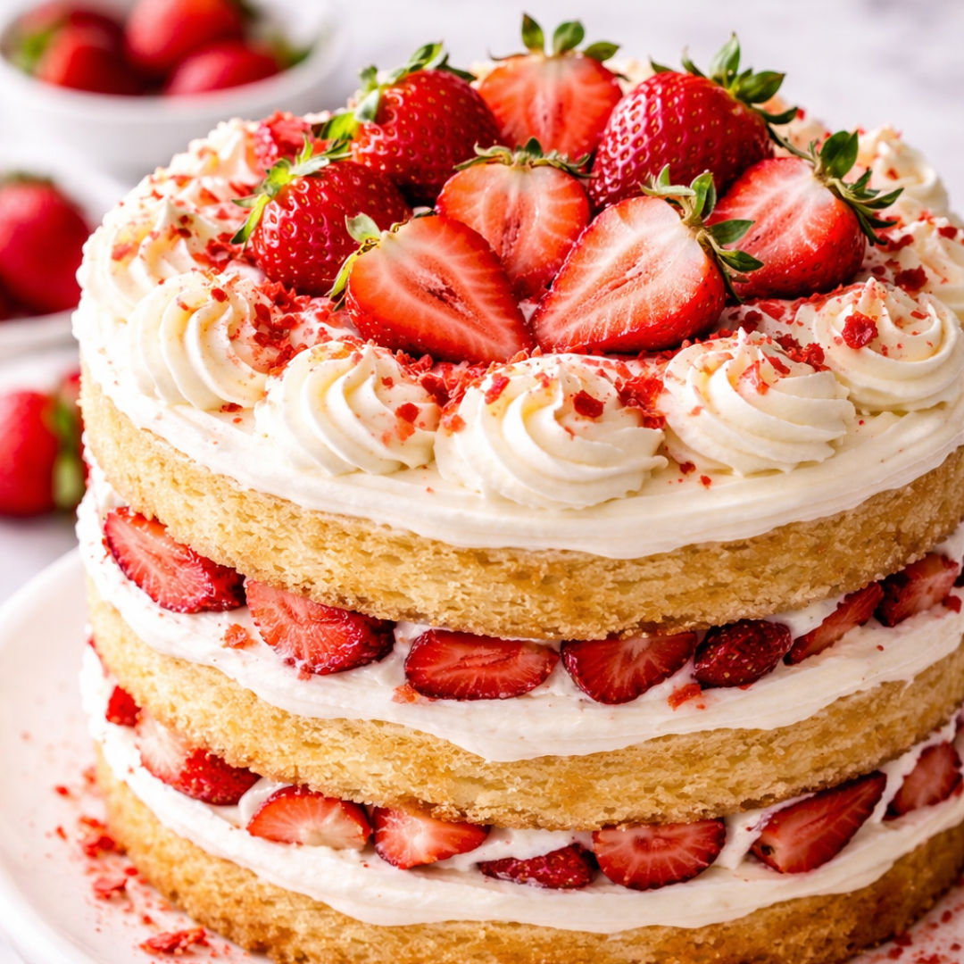 Fresh Strawberry Cake