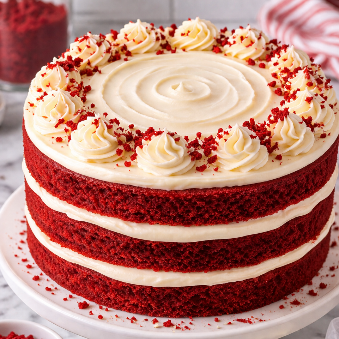 Red Velvet Cake with Cream Cheese