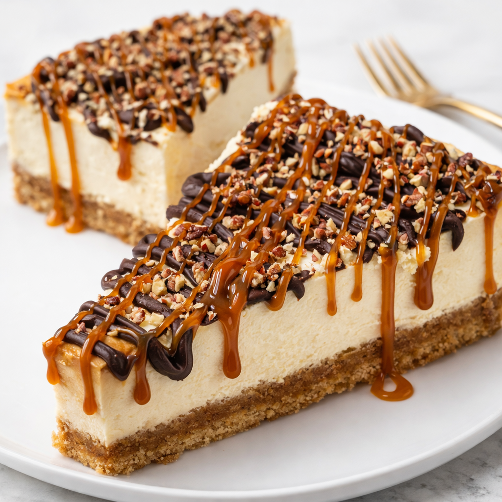 Keto Turtle Cheesecake (9-inch Round)