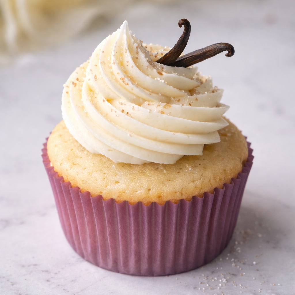 Vanilla with Vanilla Buttercream Cupcake