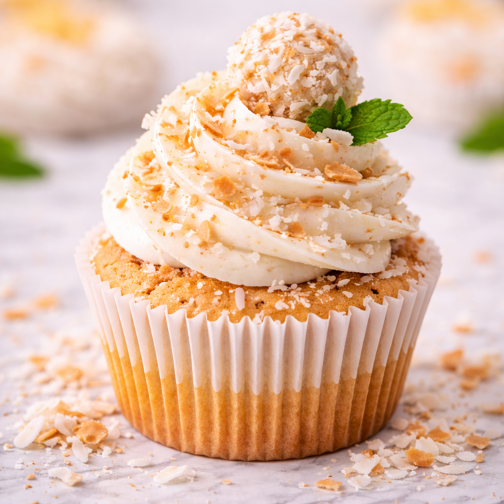 Coconut with Coconut Buttercream Cupcake